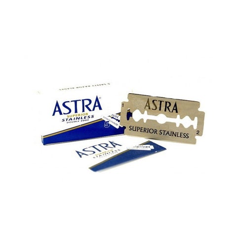 (Blue Pack) 100 Astra Superior Stainless Double Edge Razor Blades - Blue Pack-Astra Blades-ItalianBarber